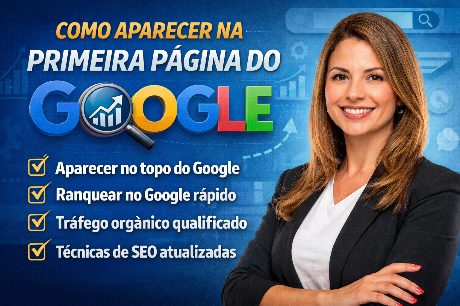 como aparecer na primeira página do google